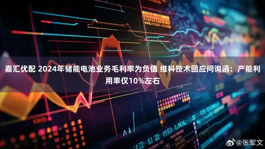 嘉汇优配 2024年储能电池业务毛利率为负值 维科技术回应问询函：产能利用率仅10%左右