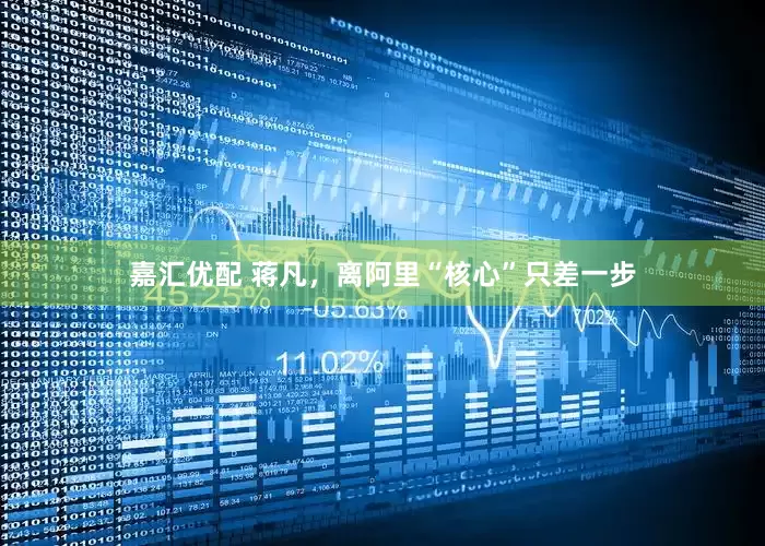 嘉汇优配 蒋凡，离阿里“核心”只差一步